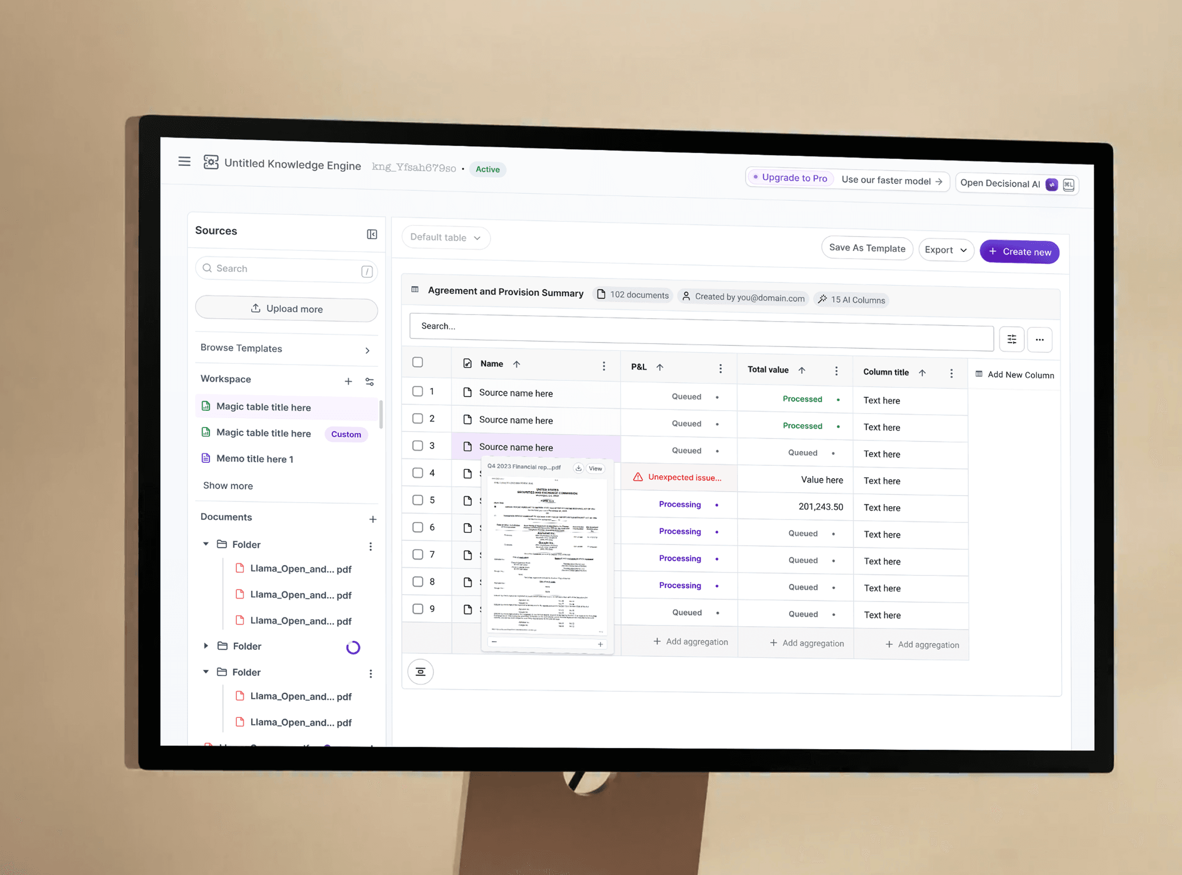 Indemni knowledge engine