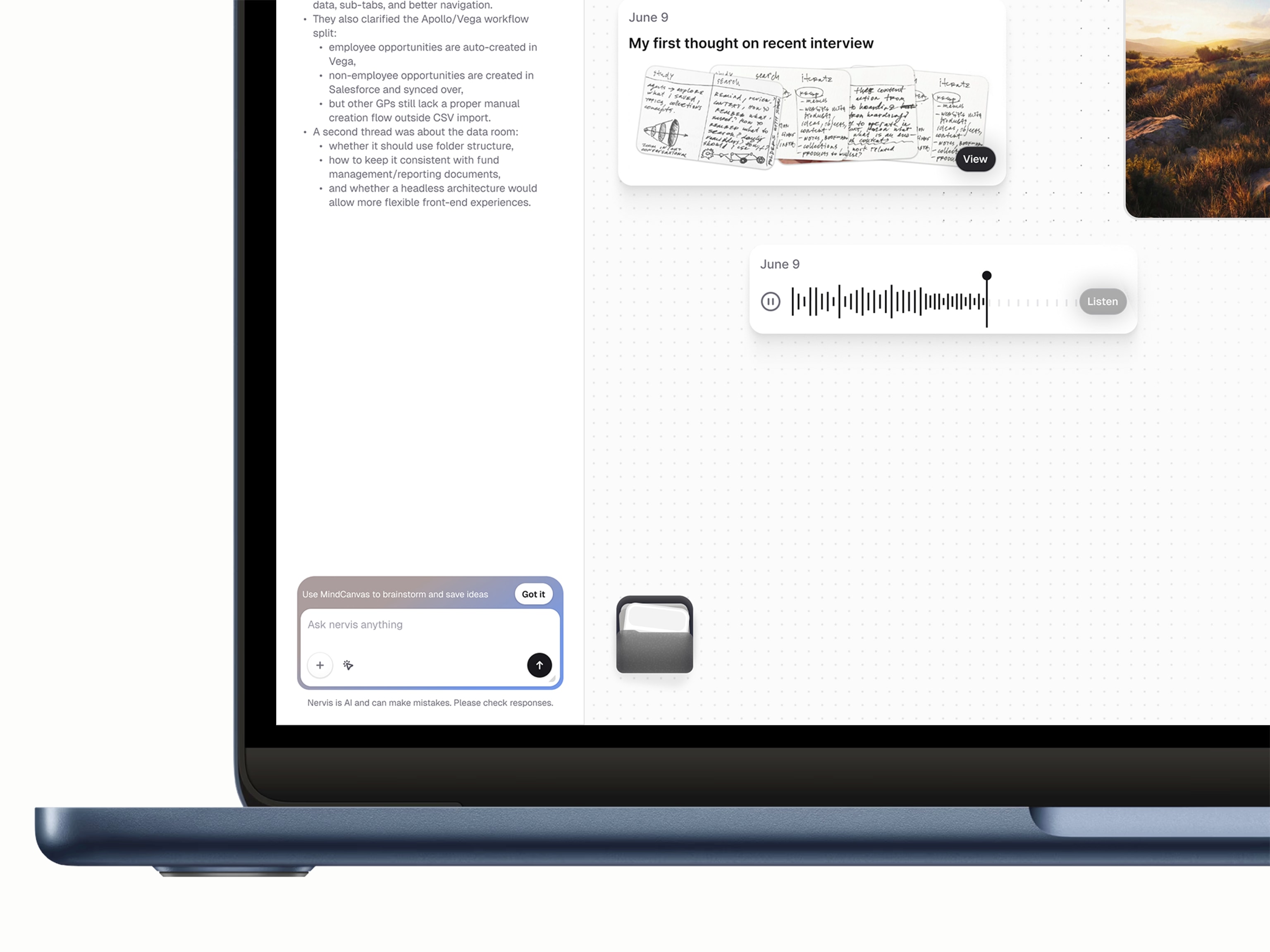 JobClarity notes workspace