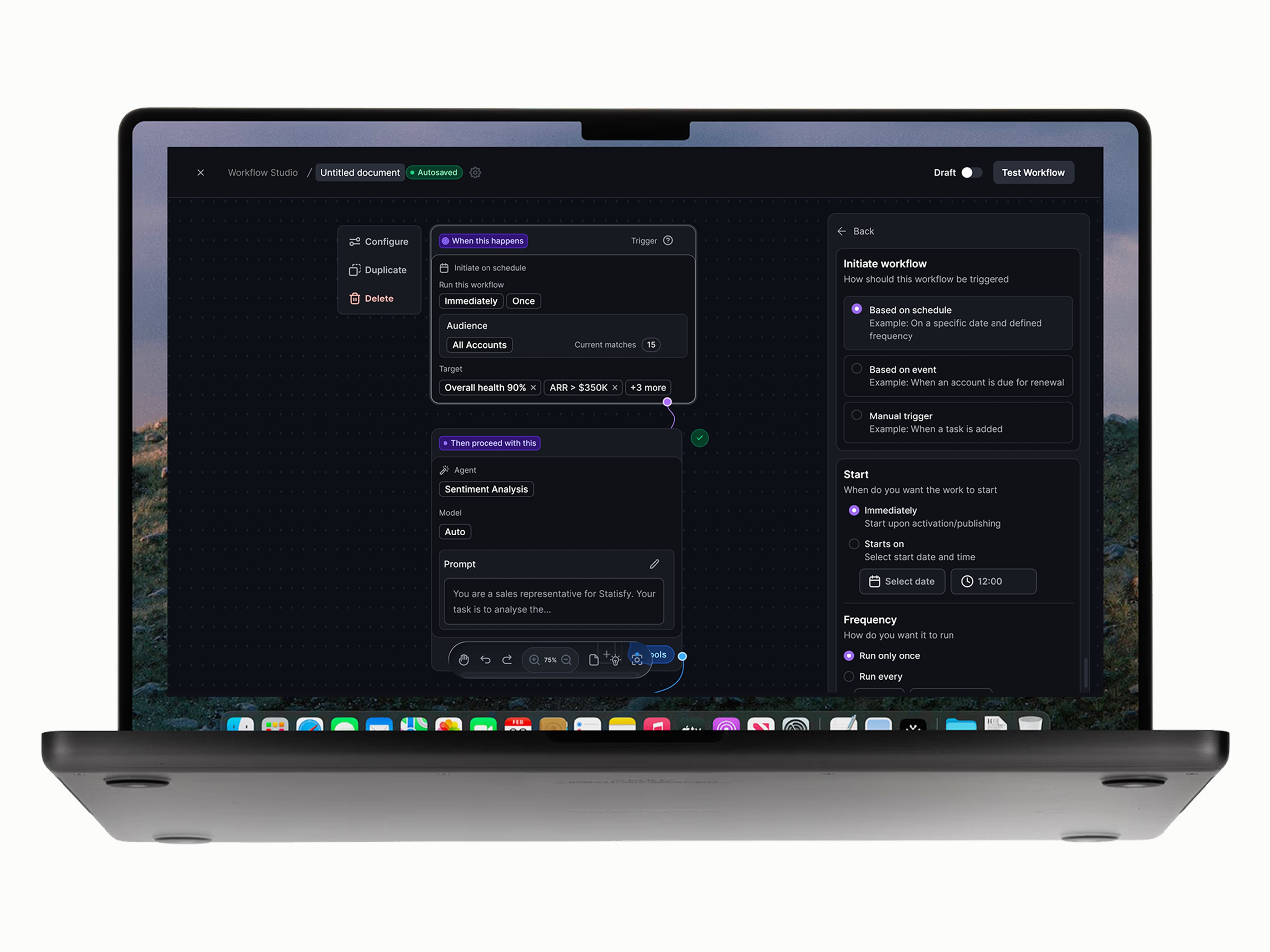 Statisfy workflow studio