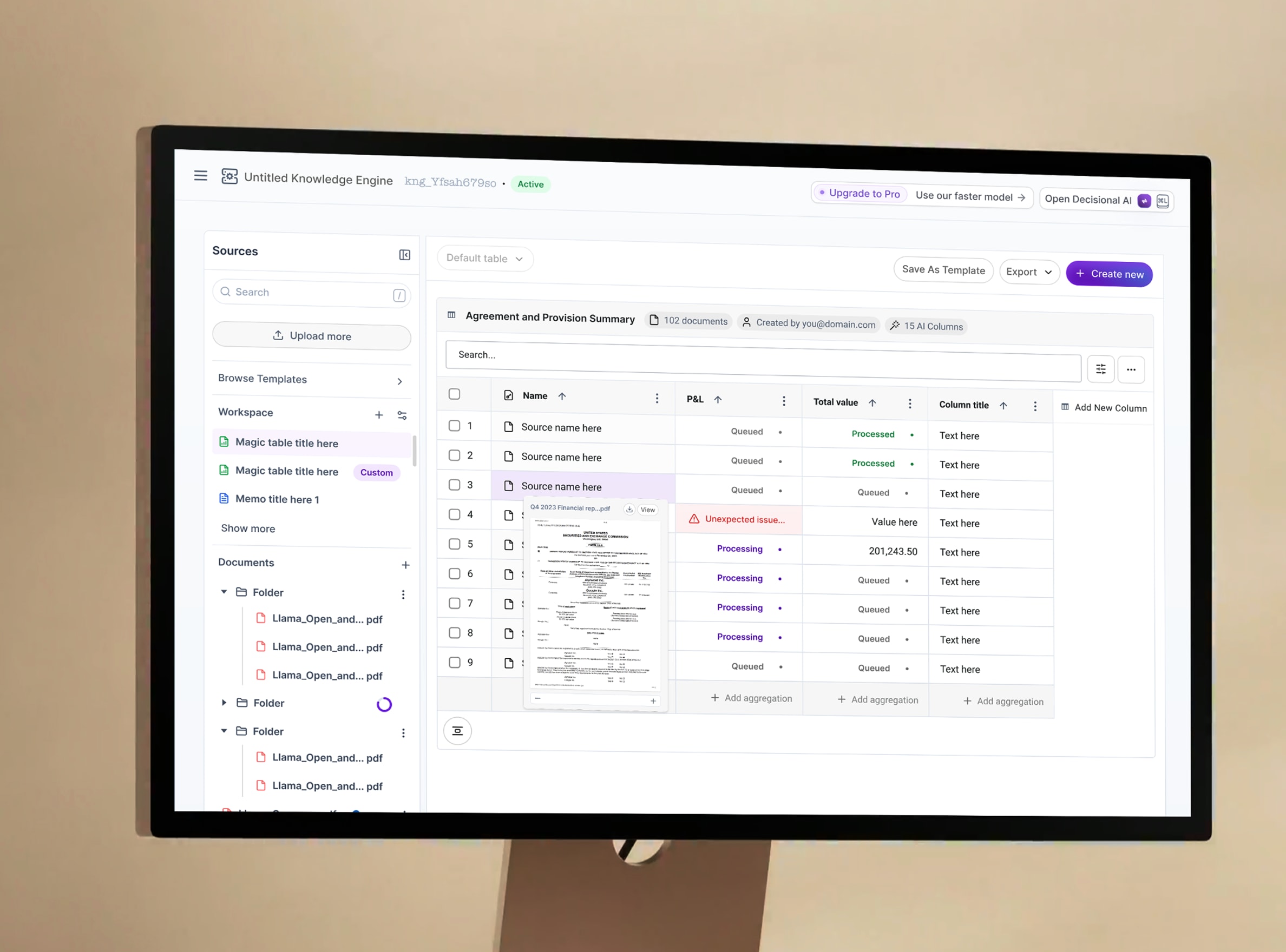Indemni knowledge engine